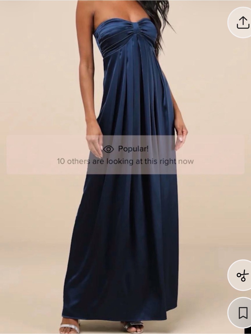 Lulus Strapless Navy Blue Maxi Dress
WORN ONCE!!!